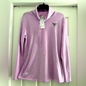 NWT Adidas lilac pullover PGA Tour Presidents Cup logo